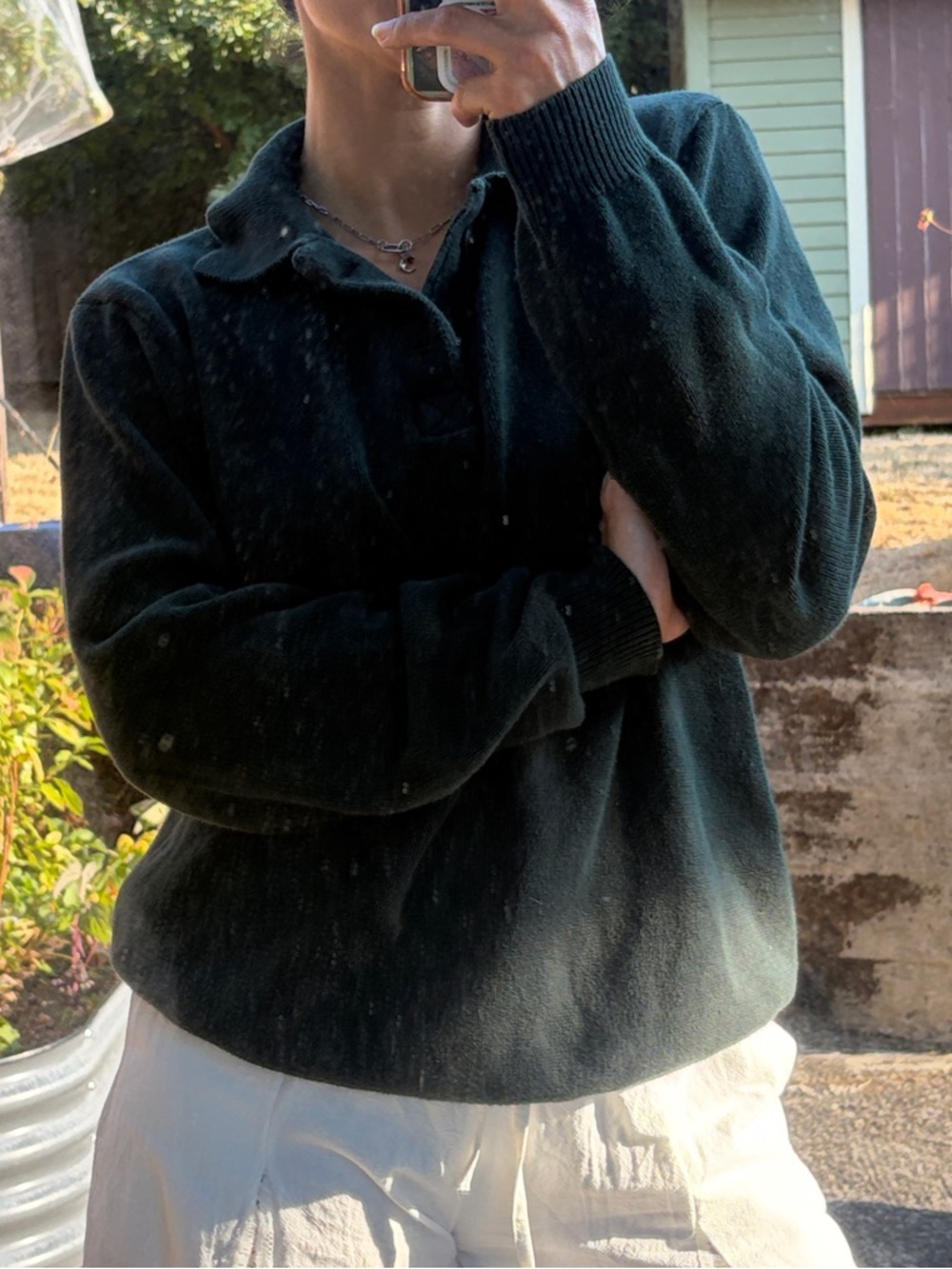 Brandi Melville Dark Green Pullover Jacket